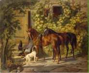 Adam Albrecht Horses at the Porch  - Hermitage